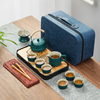 日式陶瓷茶具套装家用客厅喝茶泡茶壶会客送礼现代简约茶盘便携式