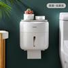 日本进口mujiΕ卫生间纸巾盒，防水免打孔纸巾，置物架多功能创意厕所