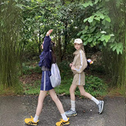 nx奈夕夏季韩系风冲锋衣，套装拉链防晒外套，女+松紧腰短裙两件套