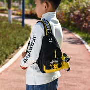 卡通帆布小包包儿童斜挎包，韩版可爱学生单肩包胸前手机包带耳机孔