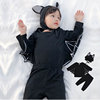 儿童万圣节服装cosplay中小童，小恶魔蝙蝠袖，三件套演出小孩表演衣