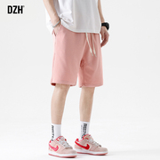 男士粉色短裤男运动裤篮球裤子，休闲百搭半截裤，五分裤男款夏季薄款