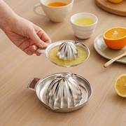 日本不锈钢榨汁器家用手动挤汁器柠檬橙子按压器便携果汁榨汁神器