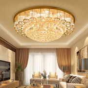 欧式金色水晶圆形大气客厅灯奢华卧室吸顶灯餐厅灯家用灯豪华灯具