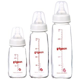 自营日本本土版进口贝亲Pigeon标准口径奶嘴奶瓶玻璃瓶3规格