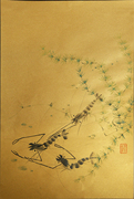 朵云轩真迹作品 沈晓红 双虾 海派国画花鸟小品收藏家居装饰挂画