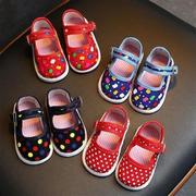 婴儿手工布鞋宝宝千层底布鞋男春秋，0-1-2岁儿童女手工学步鞋软底.
