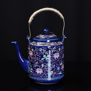 珐琅彩提梁壶茶具套装复古大容茶道家用家用简约带过滤陶瓷茶水壶