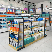 化妆品货架展示架双面，中岛展示柜货柜，美容护肤品产品展柜多功能