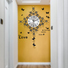 壁挂时钟表客厅家用现代简约时尚蝴蝶款，大气挂钟个性创意艺术装饰