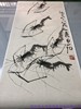 齐白石八十岁画作虾图贺寿装饰画，国画宣纸复制水墨画芯装裱挂轴