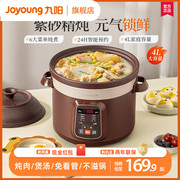 九阳电炖锅全自动煲汤陶瓷，紫砂炖盅煮粥家用电砂锅