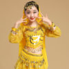 儿童印度舞蹈演出服新疆舞，民族舞健身舞蹈服装，肚皮舞亮点长袖上衣