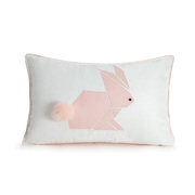 蓝梦格调样板房抱枕儿童，房可爱小白兔，动物卡通主题可爱粉红色腰枕