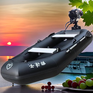 硬底气垫船自动充气船，冲锋舟橡皮艇加厚耐磨汽艇双人皮划艇钓鱼船
