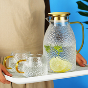 冷水壶玻璃耐高温家用大容量凉水杯，泡茶壶套装，耐热防摔扎壶开水瓶