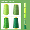 绿色系列缝纫线402粗家用涤纶平车缝补衣服，的线大卷3000码草绿色
