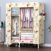 布衣柜(布衣柜)木架，简易布艺实木组装寝室，大容量婴儿童家用经济型牢固拉链