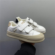 工厂2023春季女鞋韩版魔术贴运动鞋休闲系带小白，鞋板鞋女单鞋