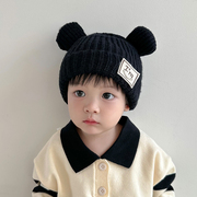 宝宝帽冬季儿童毛线帽子冬款针织帽女童男童小孩加厚保暖帽套头帽