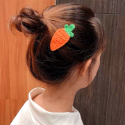 儿童毛线针织水果发夹女童发卡夹子头饰韩国公主可爱宝宝发饰边夹