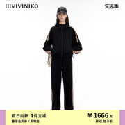 iiiviviniko“薄涤纶健康布，”运动感连帽蝙蝠，袖夹克女m334704339b