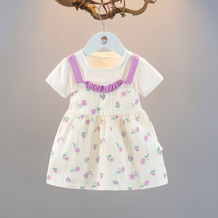 女童短袖连衣裙夏装纯棉0—3周岁，宝宝公主裙，夏季婴儿上衣儿童裙子