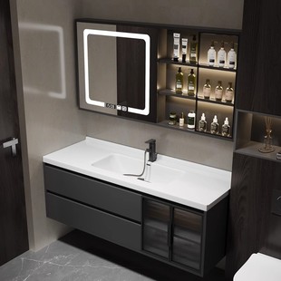 现代简约浴室柜组合卫生间陶瓷一体，洗漱台洗脸洗面轻奢洗手盆套装