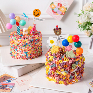 卡通甜品蛋糕烘焙装饰蜡烛棕色可爱立体小熊生日蜡烛儿童蛋糕插件