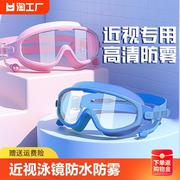 视泳镜防水防雾高清男女大框游泳眼镜度数泳帽套装潜水装备成人傲