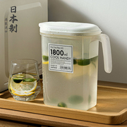 日本进口冰箱冷水壶家用耐高温凉水壶大容量凉白开水杯日式冷泡壶