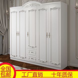 欧式衣柜家用卧室现代简约小户型，出租房用带梳妆台，一体木质大衣柜