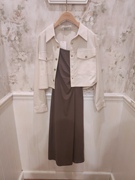inshop商场秋季长袖外套两件套连衣裙套裙B41023-518