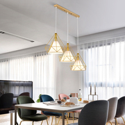 定制北欧餐厅吊灯三头吧台饭厅餐桌灯创意个性卧室灯现代简约灯具