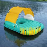水上浮台多人浮床充气帐篷游泳气垫床，大号漂浮垫魔毯躺椅沙发浮船
