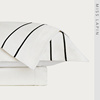 简约现代样板房酒店装饰床品床单枕套被套黑白色，三件套四件套