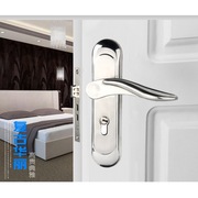 不锈钢木锁执手锁室内通用型房间锁卧室锁静音实木锁卫生间锁具