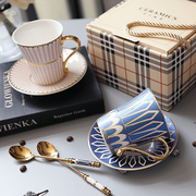英式咖啡杯碟勺ins风欧式小奢华陶瓷下午茶杯子茶具套装礼盒