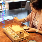 创意竹木制豆腐盒豆腐模具，异形个性餐具，压豆腐盒子豆腐花调料套装