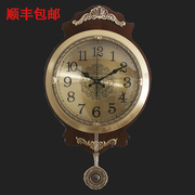 欧式时钟挂钟客厅豪华钟表，复古静音纯铜，创意石英钟家用超大号挂表
