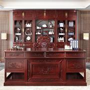 中式仿古实木书桌古典家具办公桌，大班台菠萝，格木主管桌明清复古风