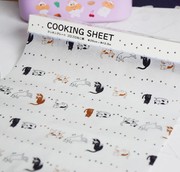  猫咪主题食品用印花硅油纸烘焙纸烤箱用耐高温三明治包装纸