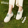 pansy日本女鞋休闲运动鞋，一脚蹬轻便平底女士，妈妈鞋鞋子春秋款