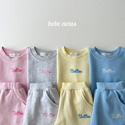 上新▲babywe韩国童装儿童春季butter字母，纯棉卫衣卫裤套装