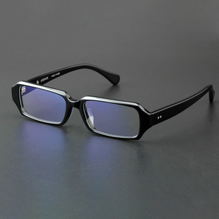 眼镜框男近视眼镜架板材配s度近视眼镜眼睛框镜架男黑框6040