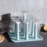 玻璃杯架水杯挂架茶杯架收纳架沥水杯架创意水杯架子置物架沥