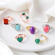 天然水晶宝石戒指，女时尚个性s925纯银，戒指活口戒指