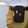 瑞士小包手机腰包男穿皮带6寸7寸6.5寸手机包运动休闲帆布腰带包