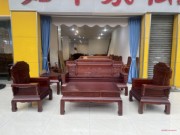 红木沙发非洲菠萝格客厅家具酸枝色实木新中式金花梨木沙发厂