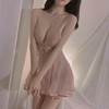 性感睡衣女蕾丝粉色可爱吊带睡裙透明诱惑薄款纯欲情调网纱连衣裙